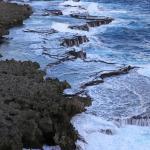 Piscines naturelles de Maé dans la lumière du soir