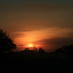 Coucher de soleil près de Satara