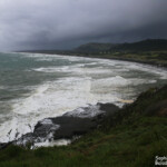 Muriwai sous la pluie