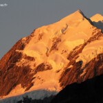 Le soleil se couche sur le Mont Cook