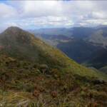 Vue sur le Vulcain depuis les pentes du Humboldt.