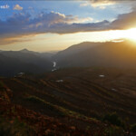 Retour à la mine avec le coucher de soleil