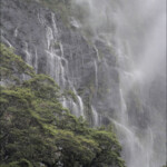 Les falaises du Fjordland sous la pluie